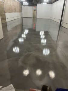 Industrial resin floor in a process environment