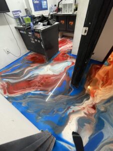 Commercial epoxy floor installation