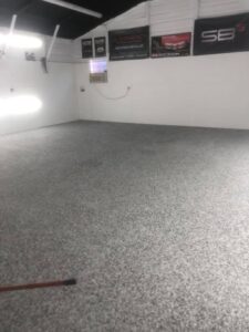 Decorative commercial epoxy floor finish
